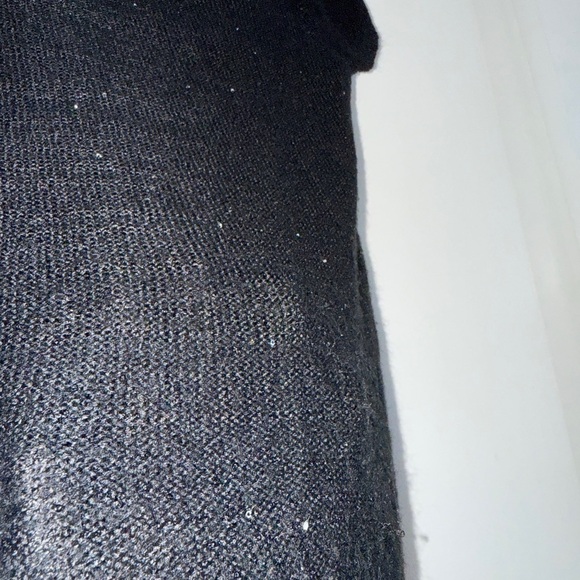 Worthington Black Glittery Short Sleeve Knit Top - Picture 2 of 4